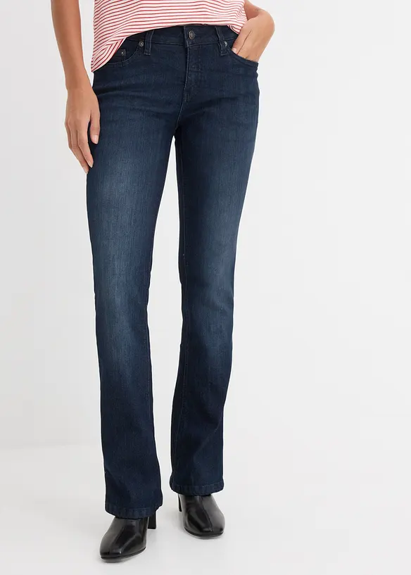 Stretch Bootcut Jeans Mid Waist, bonprix