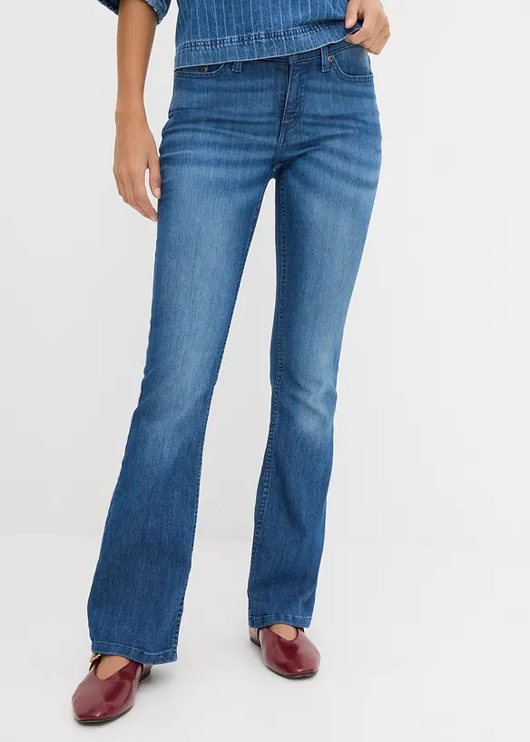 Stretch Bootcut Jeans Mid Waist, bonprix
