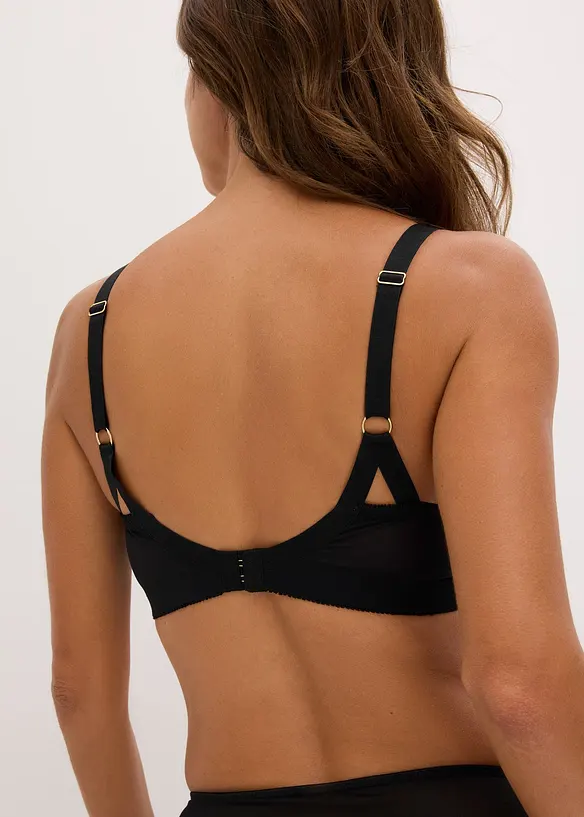 Bralette utan bygel, med skir spets, bonprix