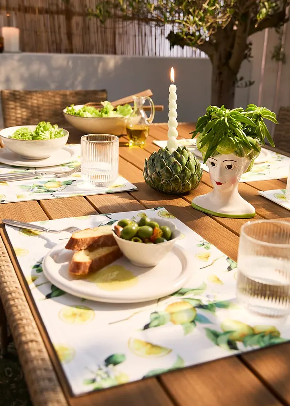 Bordstablett (set med 4) med citronm&ouml;nster, bonprix