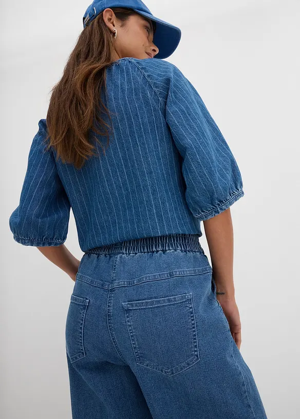 Mom Jeans High Waist, med bekv&auml;m midja, bonprix