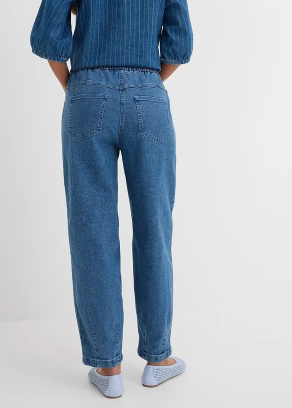 Mom Jeans High Waist, med bekv&auml;m midja, bonprix