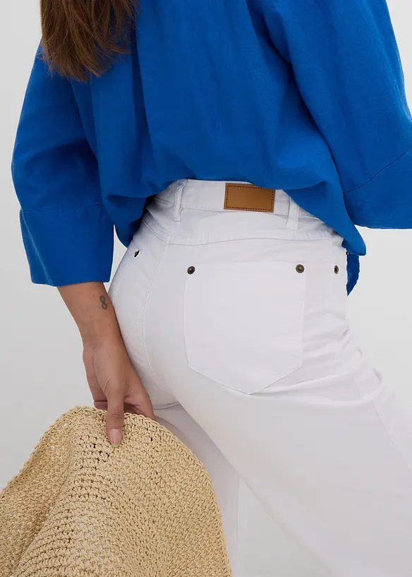 Wide Leg jeans, Mid Waist, Stretch, bonprix