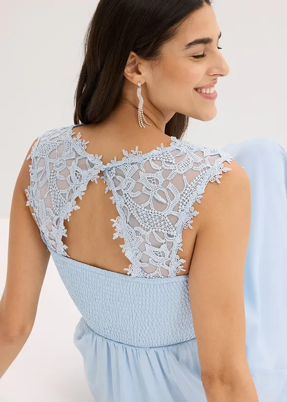 L&aring;ng aftonkl&auml;nning med spets, bonprix