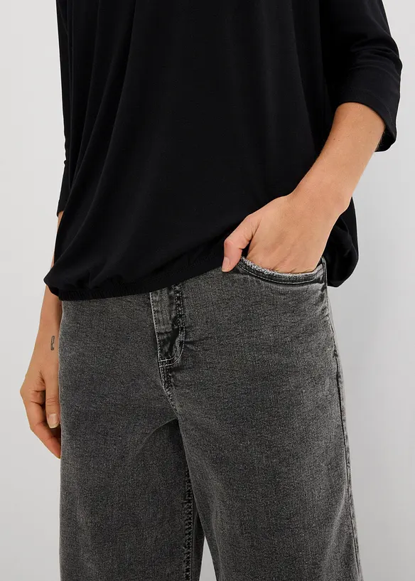 Oversizetopp i materialmix, bonprix