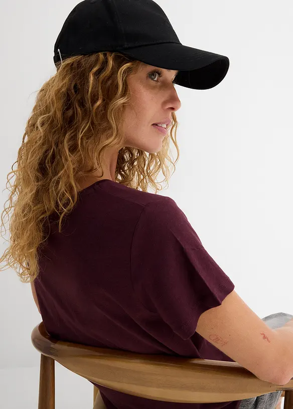 T-shirt i bomull och viskos, bonprix