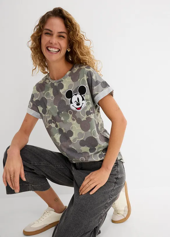 Kamouflagem&ouml;nstrad T-shirt med Musse Pigg, Disney
