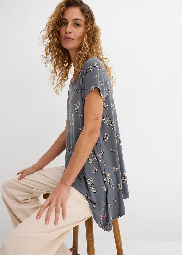 T-shirt med fj&auml;rilar, bonprix