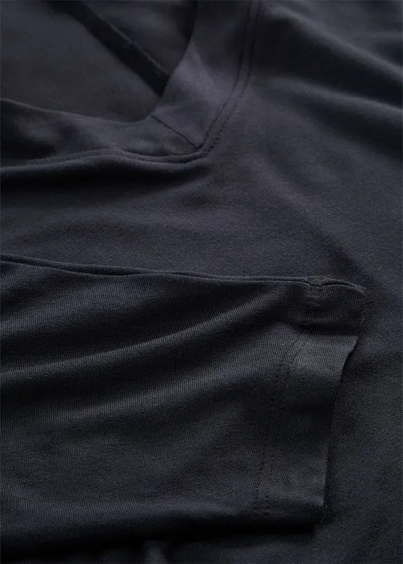 Topp med 3/4-&auml;rm i elastisk viskos, bonprix