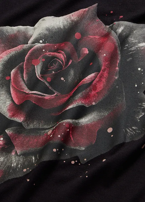 Cold shoulder-topp av viskos, bonprix