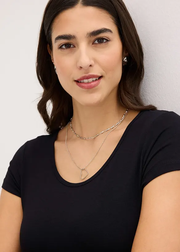 Jerseykl&auml;nning i viskosmix, bonprix