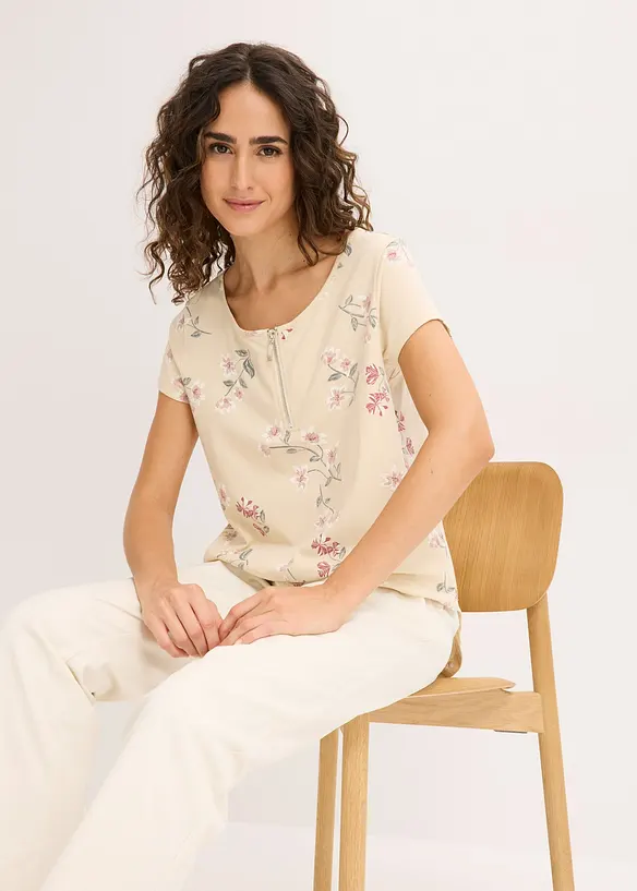 Oversizetopp i bomullsmix, bonprix