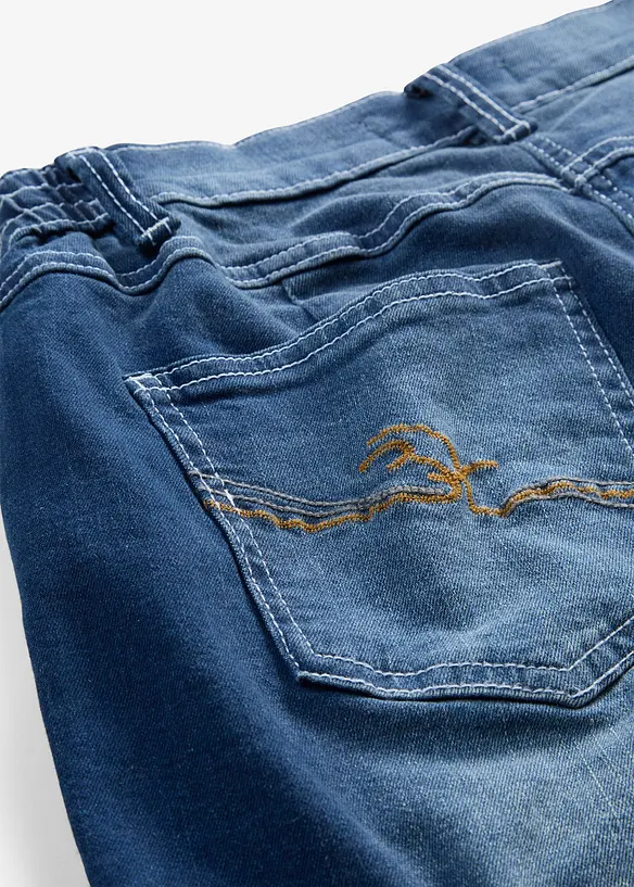 Wide Leg Jeans Mid Waist, med bekv&auml;m midja, bonprix