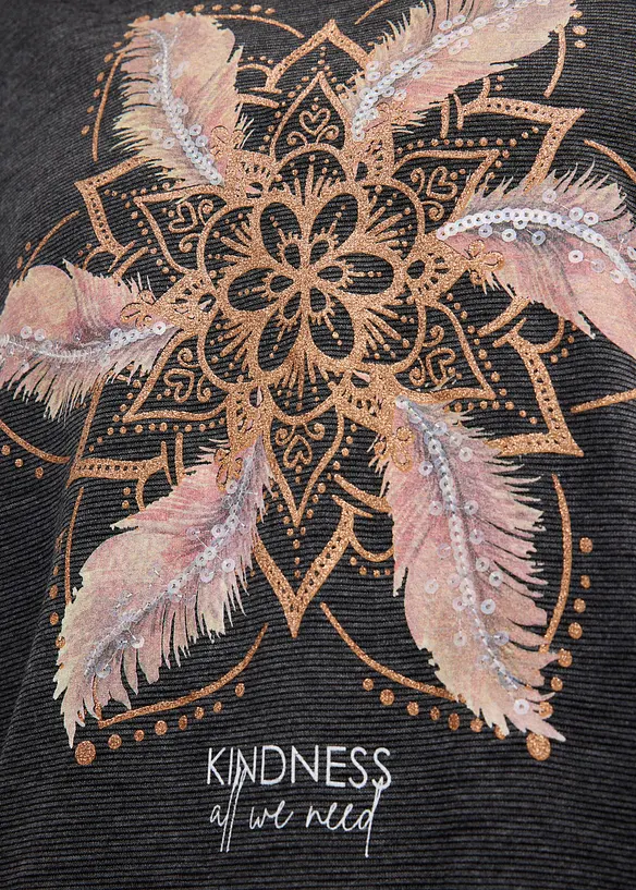 L&aring;ng T-shirt av mjuk viskosmix, bonprix