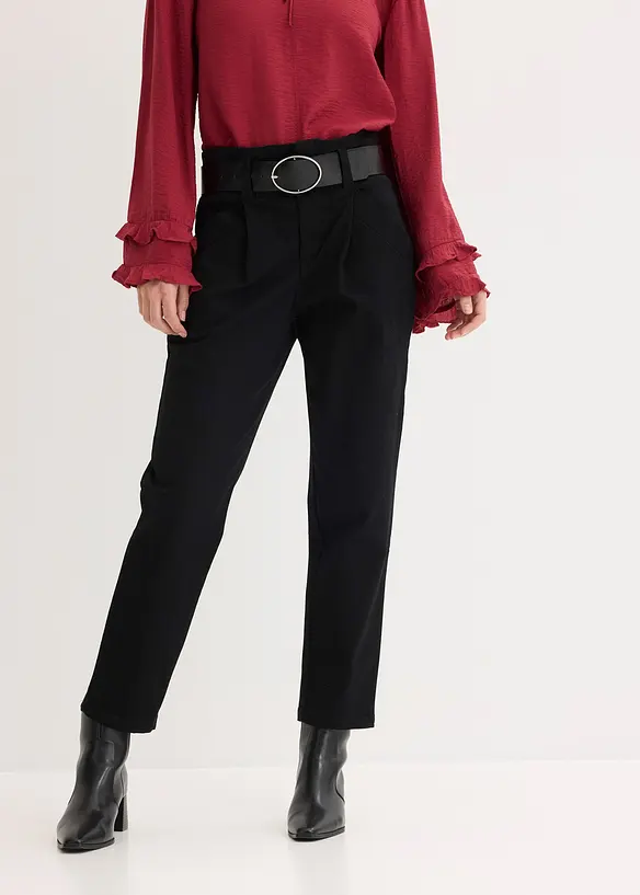 Byxa med gubbveck, av bomull, bonprix