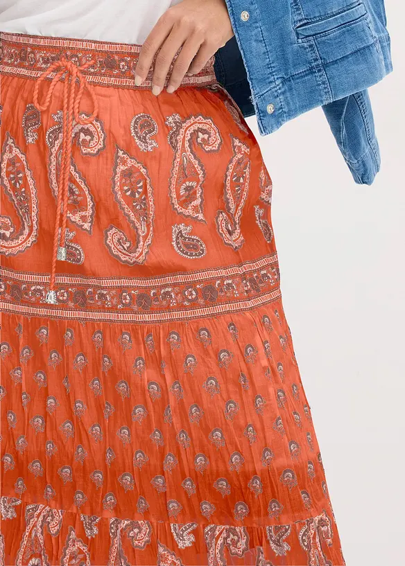 L&aring;ng kjol i bomull, bonprix