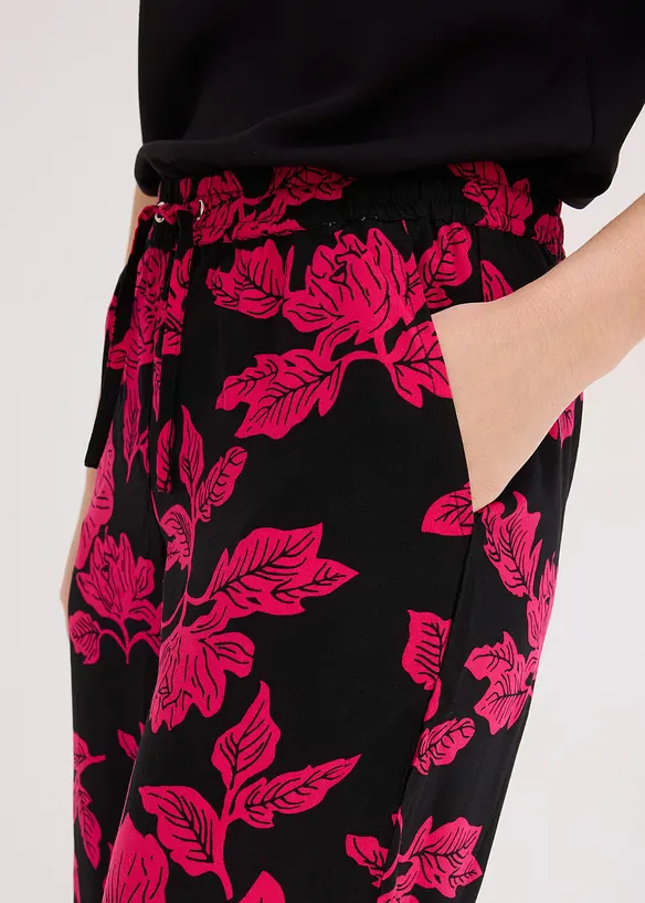 M&ouml;nstrad palazzobyxa i viskos, bonprix