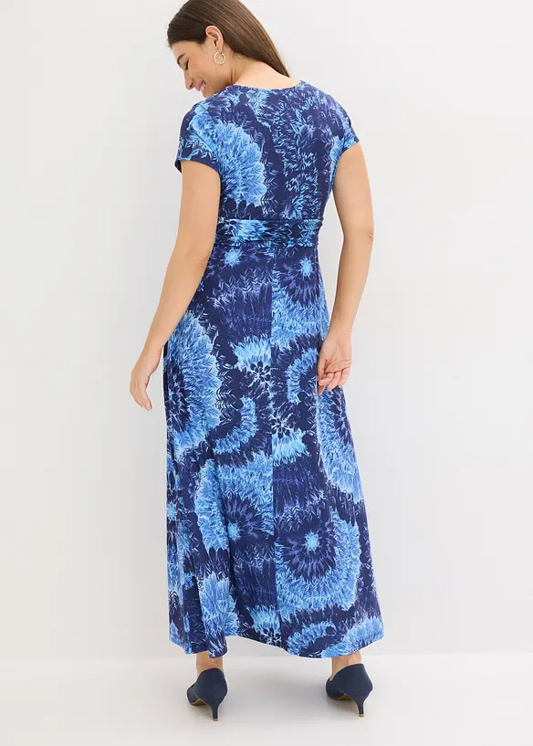 M&ouml;nstrad jerseykl&auml;nning i maxil&auml;ngd, bonprix