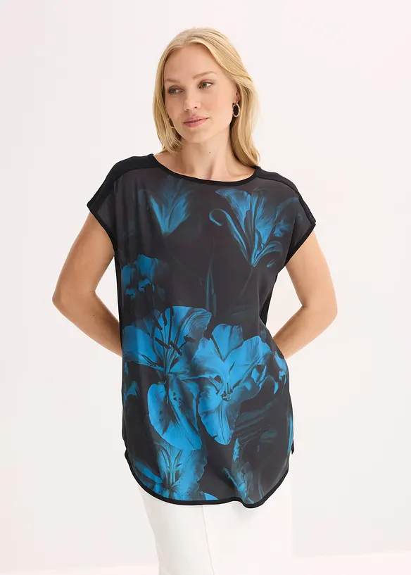 M&ouml;nstrad topp av mjuk viskosmix, bonprix