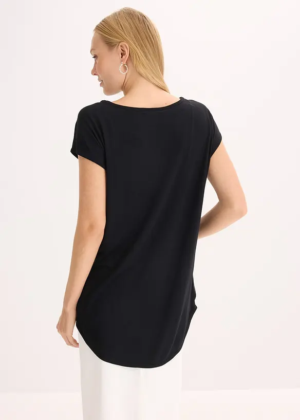 M&ouml;nstrad topp av mjuk viskosmix, bonprix