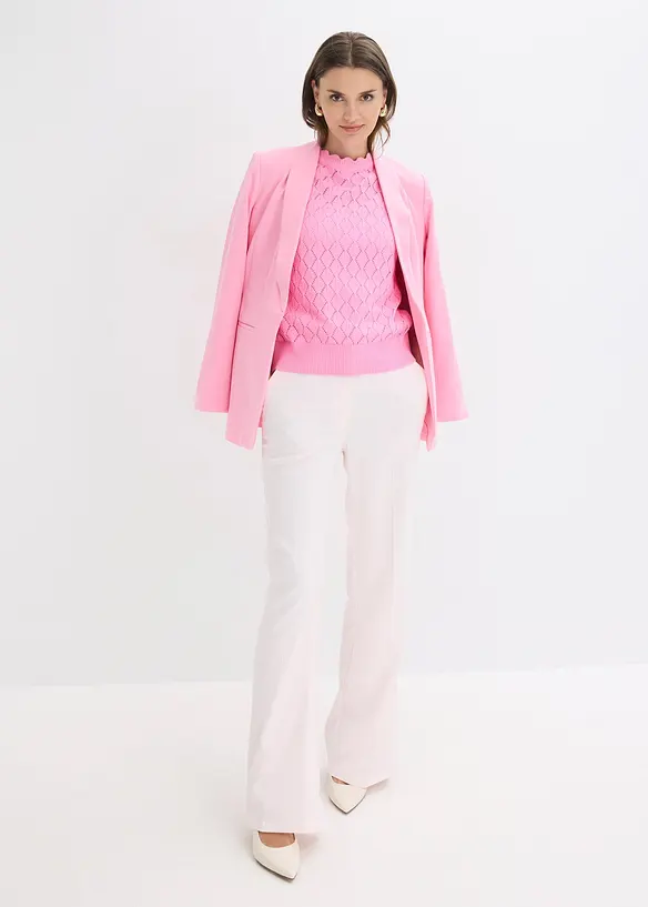 Slipover i bomullsmix med h&aring;lm&ouml;nster, bonprix