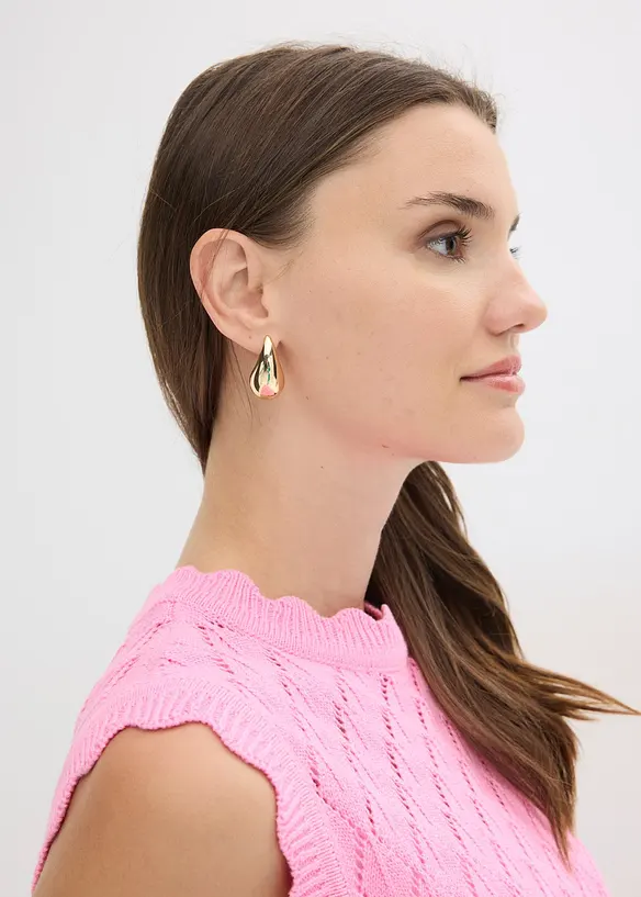 Slipover i bomullsmix med h&aring;lm&ouml;nster, bonprix