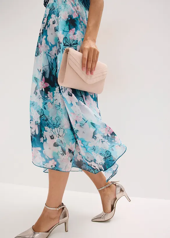 Chiffongkl&auml;nning med spets, bonprix