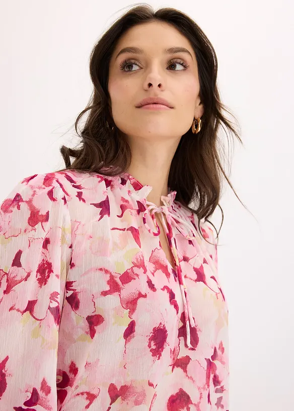 M&ouml;nstrad chiffongblus, bonprix