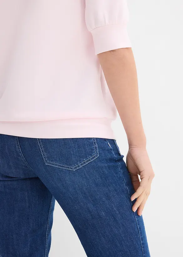 Sweatshirt med ledig sk&auml;rning, bonprix