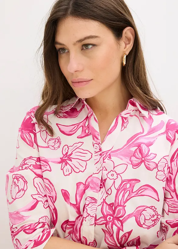 Skjortkl&auml;nning av bomullsmix, bonprix