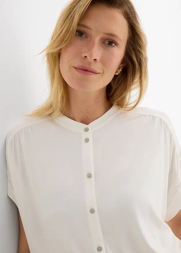 Blustopp i mjuk viskosmix, bonprix