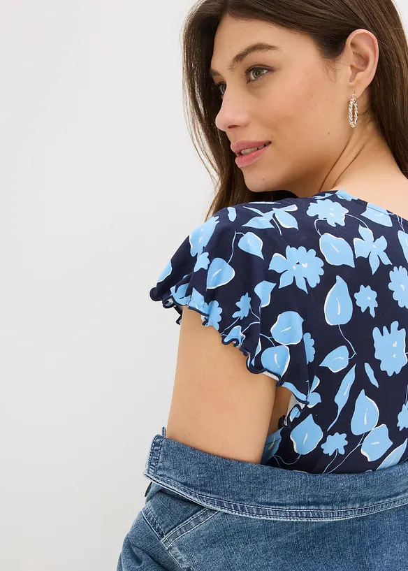 M&ouml;nstrad jerseykl&auml;nning av mjuk viskosmix, bonprix