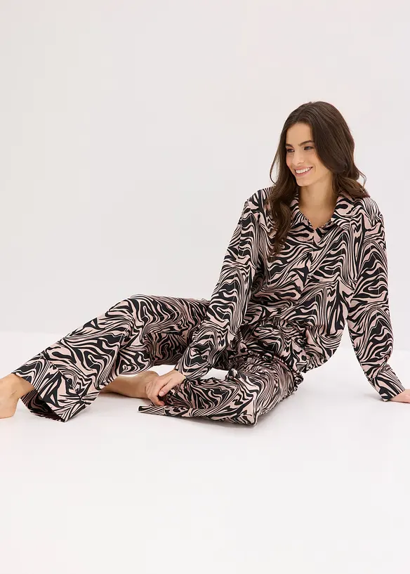V&auml;vd pyjamas av satin, bonprix