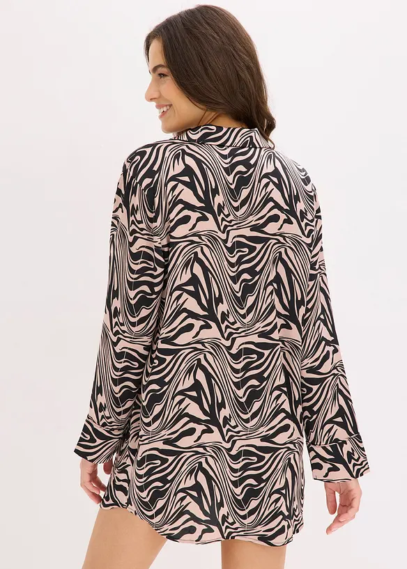 Nattlinne i satinv&auml;vt material, bonprix