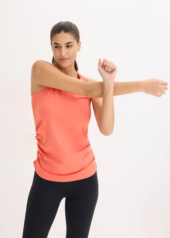 Sportlinne med rynkning, snabbtorkande, bonprix