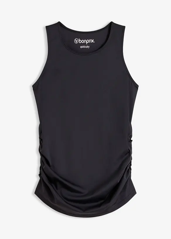 Sportlinne med rynkning, snabbtorkande, bonprix