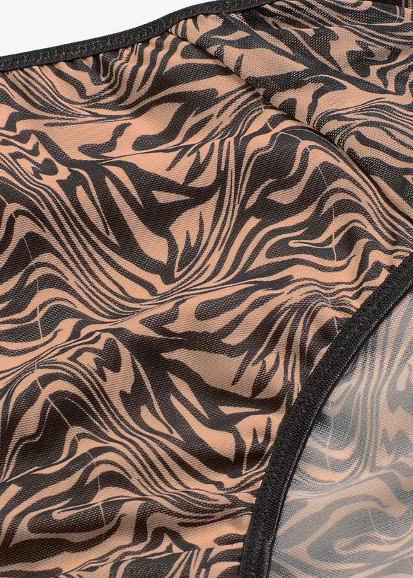 Maxitrosa av m&ouml;nstrad mesh, bonprix