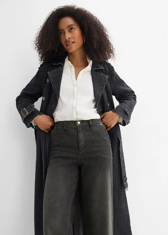 Straight jeans, Loose modell med High Waist, bonprix