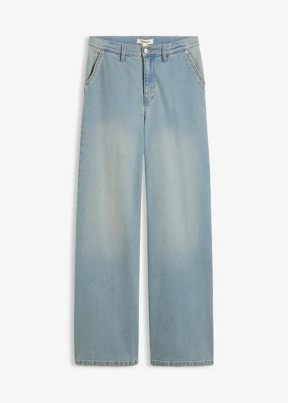 Straight jeans, Loose modell med High Waist, bonprix
