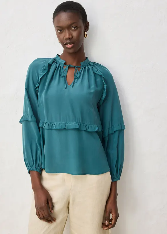 Tunika med sidenandel, bonprix