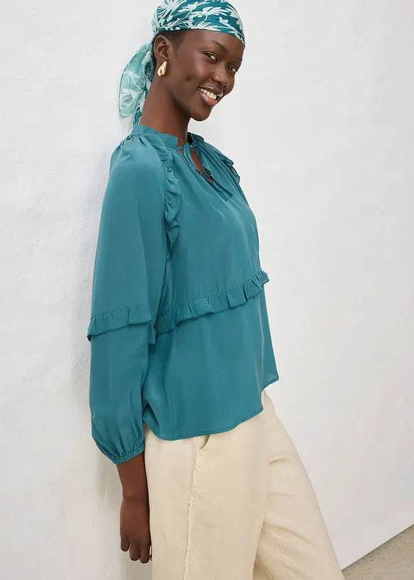 Tunika med sidenandel, bonprix