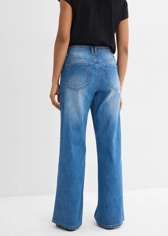 Straight jeans, Loose modell med High Waist, bonprix