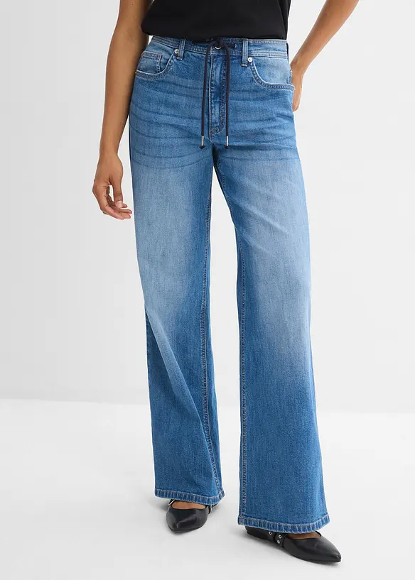 Straight jeans, Loose modell med High Waist, bonprix