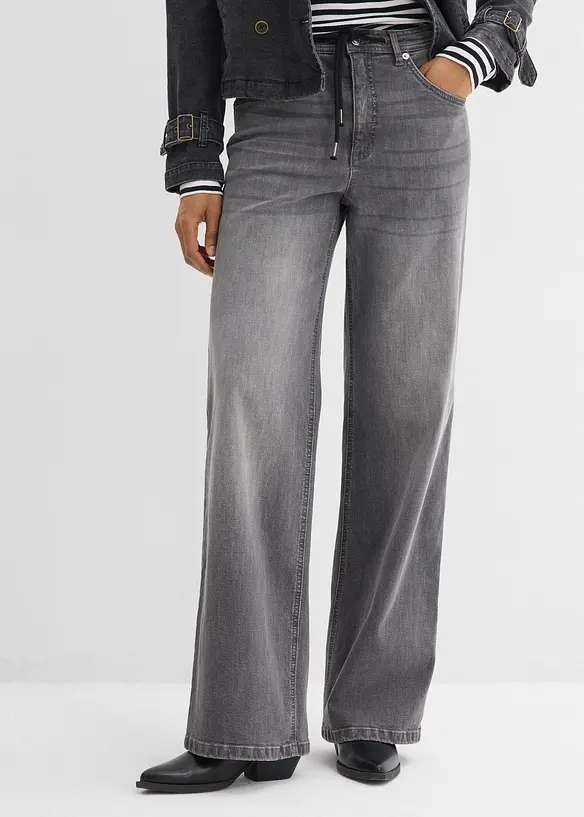 Straight jeans, Loose modell med High Waist, bonprix