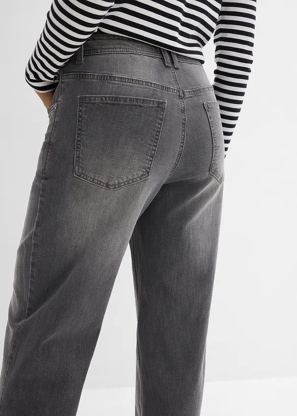 Straight jeans, Loose modell med High Waist, bonprix