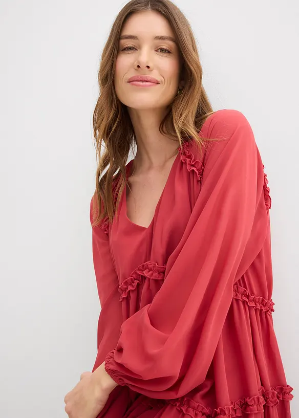 Tunikakl&auml;nning av chiffong med struktur, bonprix