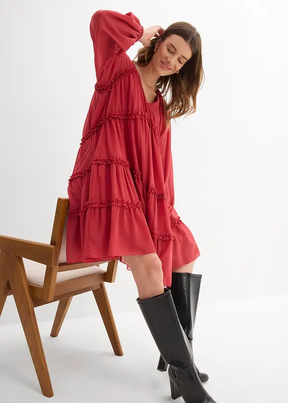 Tunikakl&auml;nning av chiffong med struktur, bonprix