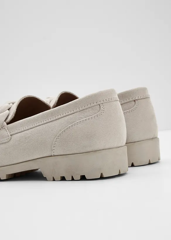 Kraftiga loafers med fl&auml;tade remmar, bonprix