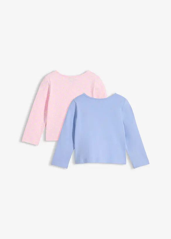 L&aring;ng&auml;rmad T-shirt i ekologisk bomull (2-pack), bonprix