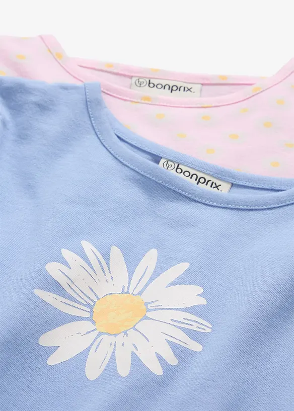 L&aring;ng&auml;rmad T-shirt i ekologisk bomull (2-pack), bonprix